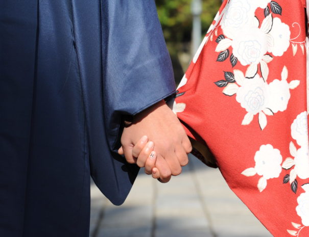 カップルで夫婦で着物で京都